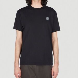 Stone Island Black T-Shirt Short Sleeve Compass Patch Shirt Tee